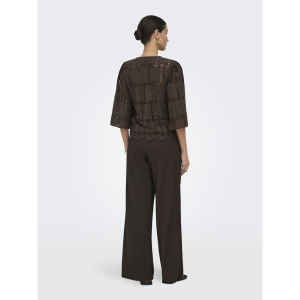 JDY broderie blouse chocolate brown 15377530