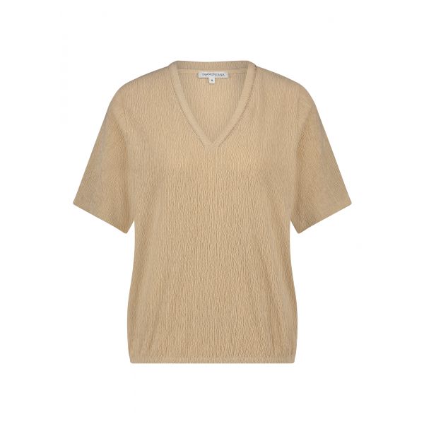 Tramontana V-hals shirt sand K02-16-402