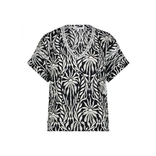 Tramontana print top blacks K04-16-401