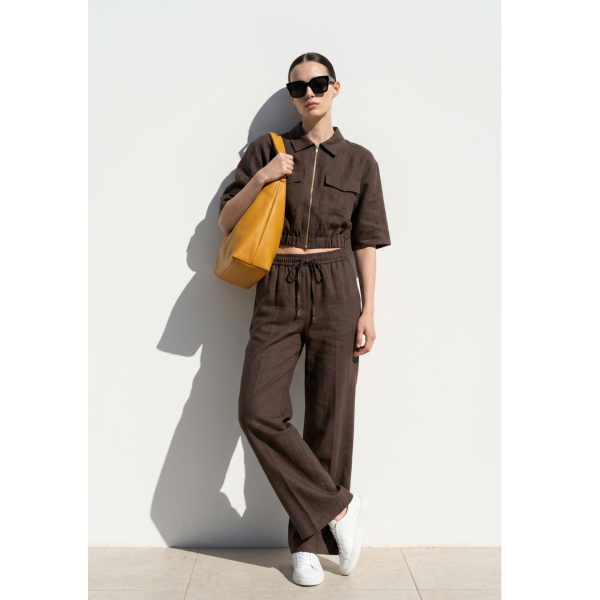 JDY viscose broek coffee bean 15376492