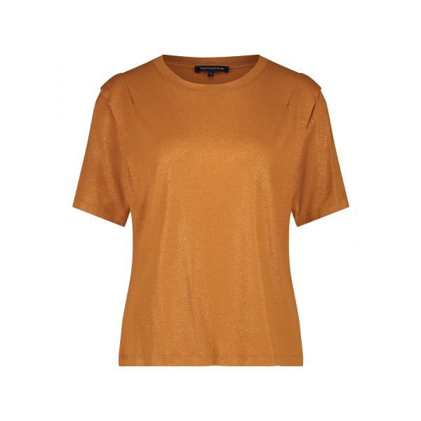 Tramontana glitter shirt caramel P02-11-401