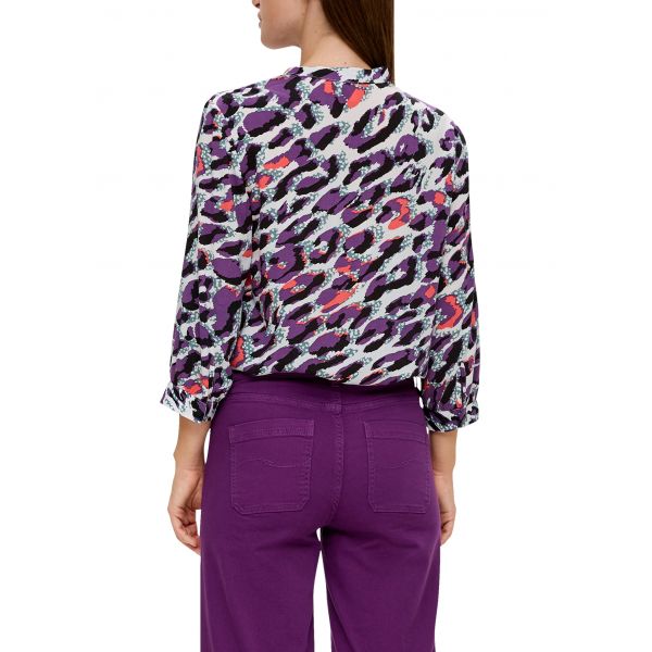 QS by S. Oliver print blouse white 2134348 02A4
