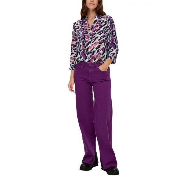 QS by S. Oliver print blouse white 2134348 02A4