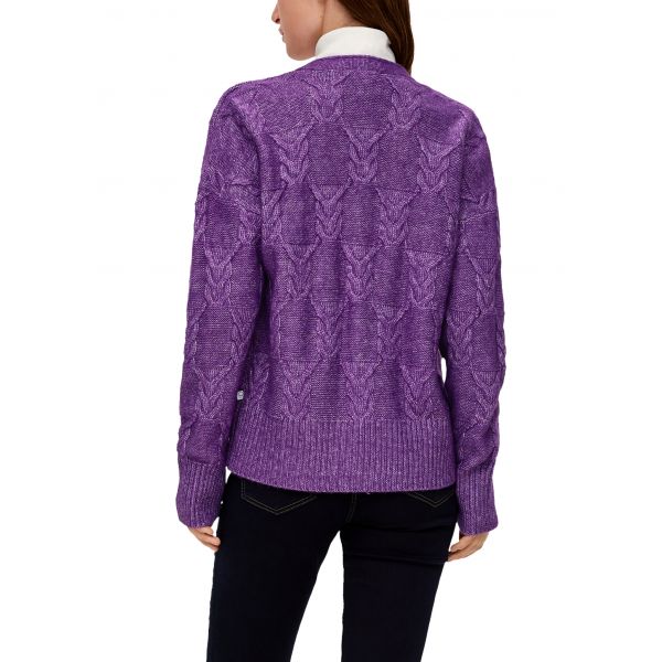 QS by S. Oliver kabel vest lilac 2135305 48W0