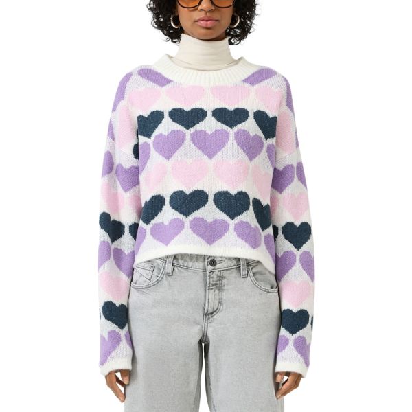 QS by S. Oliver hartjes trui white 2175301 02X0