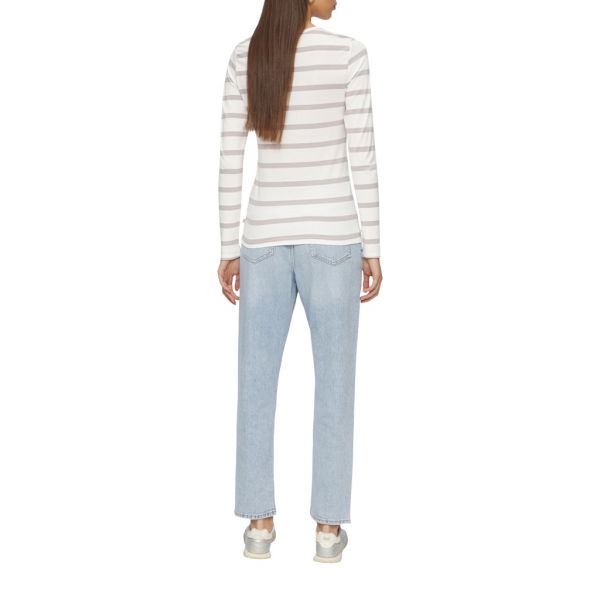 QS by S. Oliver streep shirt grijs 2162933 91G0