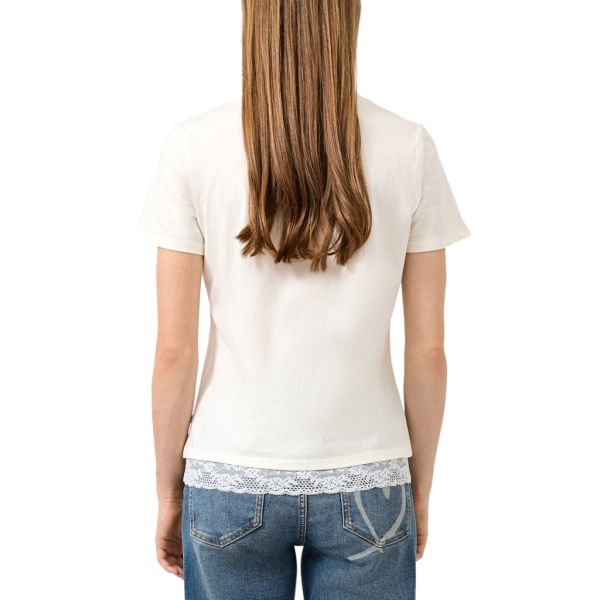 QS by S. Oliver shirt met kant white 2178058 02D0