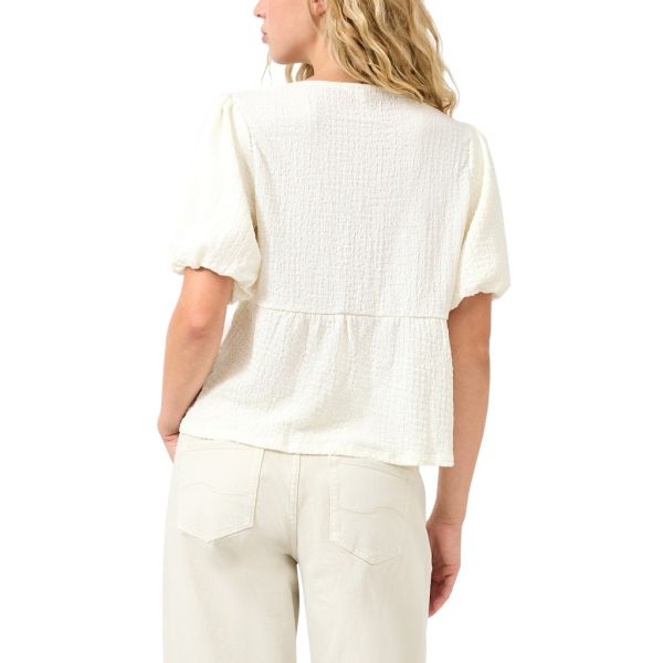 QS by S. Oliver shirt met strik off white 2178478 