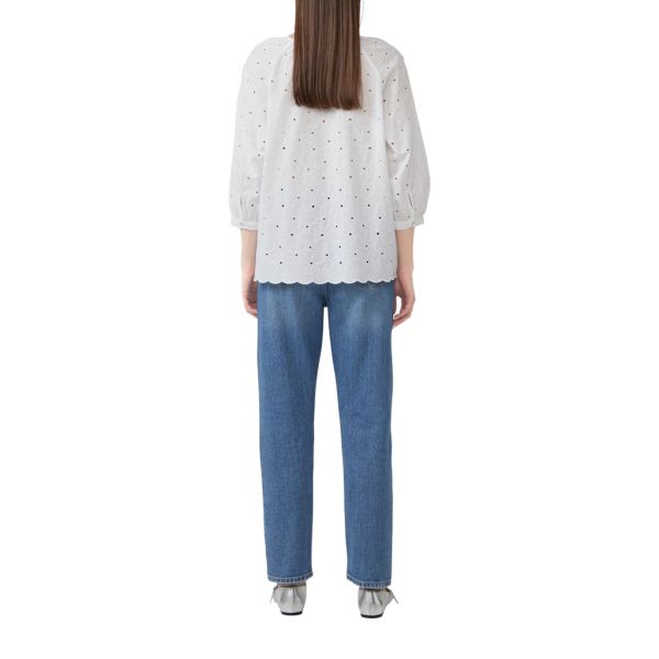 QS by S. Oliver broderie blouse white 2161162 0100