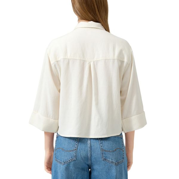 QS by S.Oliver linnen blouse off white 2179957