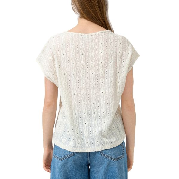 QS by S. Oliver broderie shirt off white 2179969 