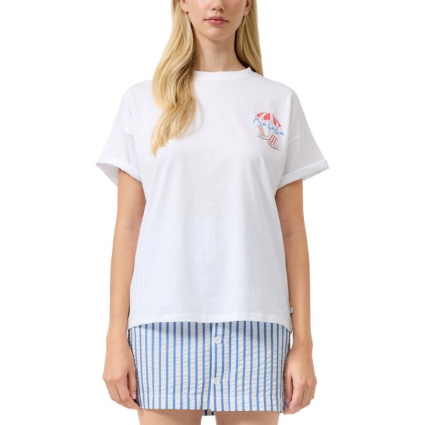 QS by S. Oliver print shirt white 2180410 01D0