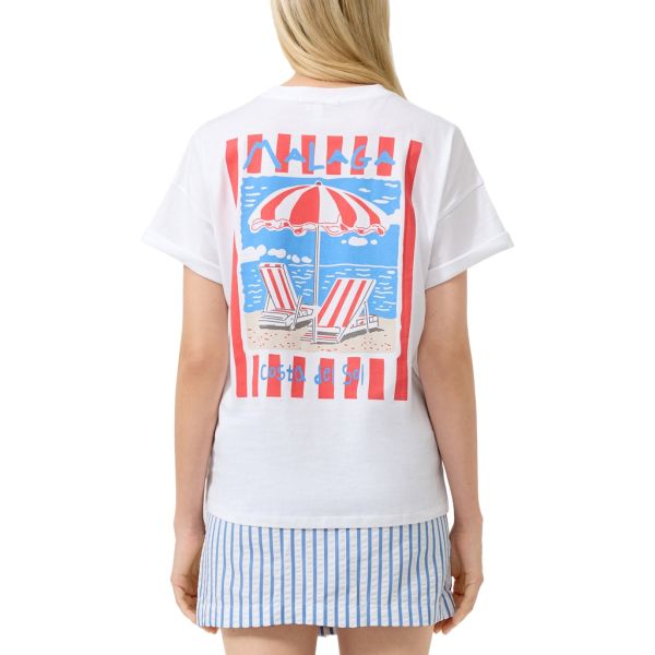 QS by S. Oliver print shirt white 2180410 01D0