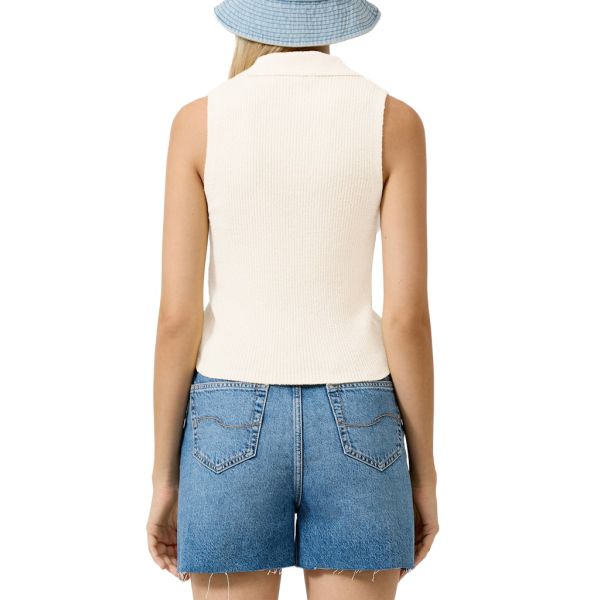 QS by S. Oliver gebreide blouse off white 2180422 