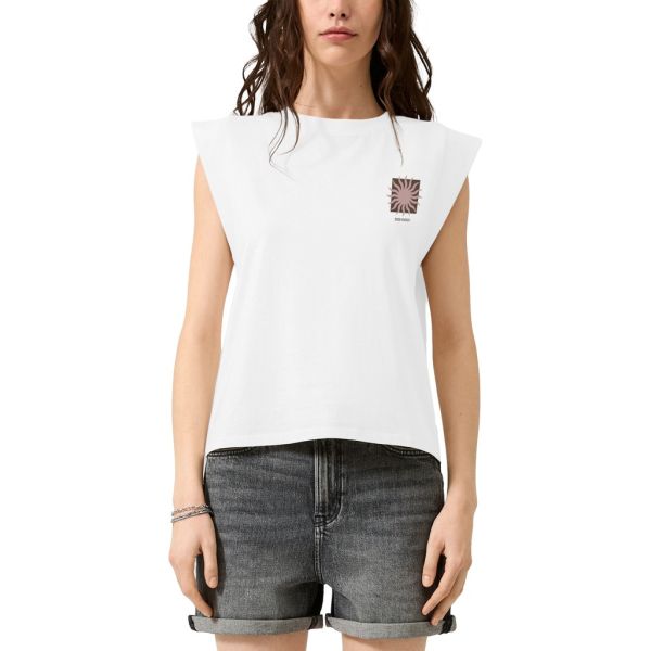 QS by S. Oliver katoenen shirt white 2181322 01D0