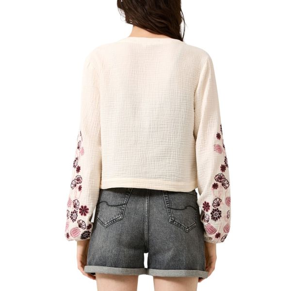 QS by S. Oliver borduur vest off white 2180774 020