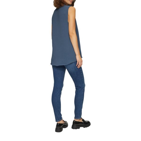 QS by S. Oliver mouwloze blouse blue 2149334 5414