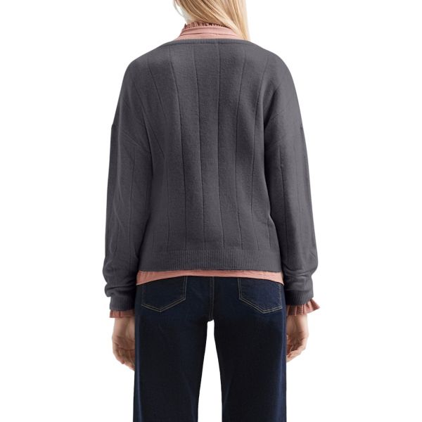 QS by S. Oliver fijn brei vest grey 2172033 98W0