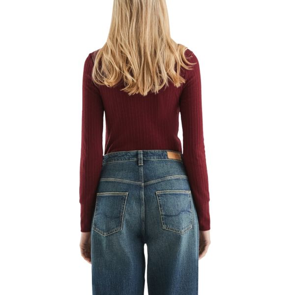 QS by S. Oliver rib shirt red 2172781 3900