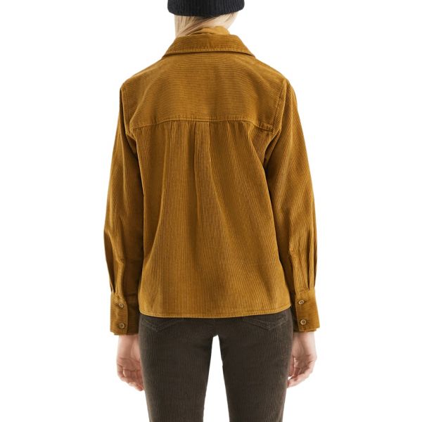 QS by S. Oliver corduroy blouse mosterd 2172456
