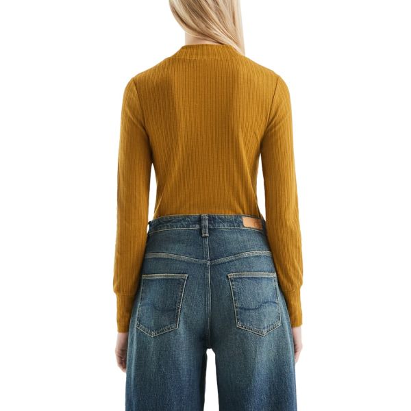 QS by S. Oliver rib shirt mosterd 2172781 8504