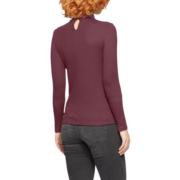 QS by S.Oliver kanten col shirt bordeaux 2170674 3