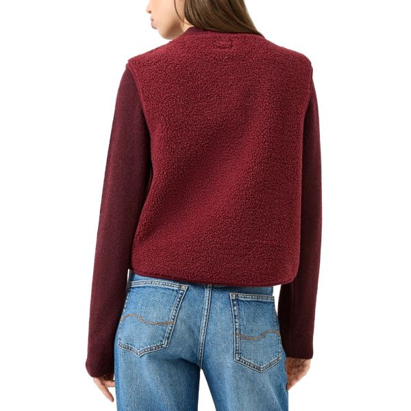 QS by S. Oliver teddy gilet brdeaux 2182058 3903