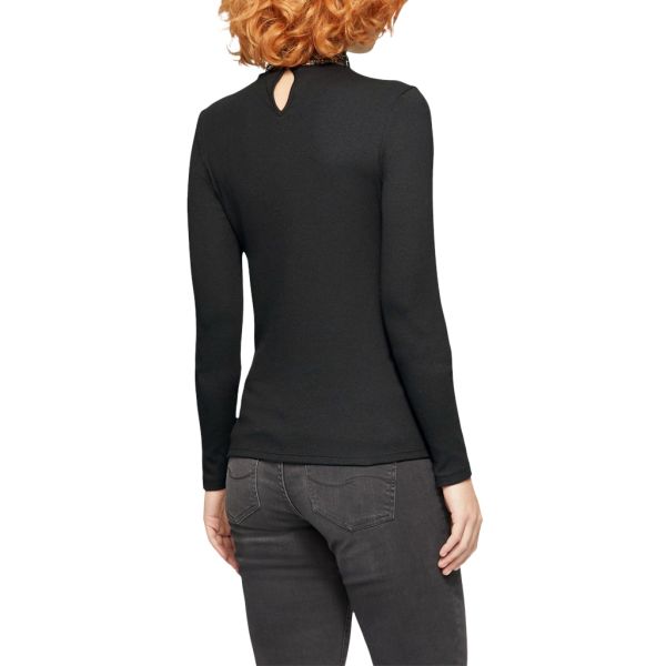 QS by S. Oliver kanten col shirt black 2170674 999
