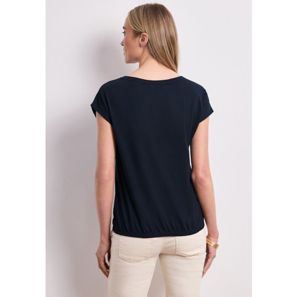 Street One detail shirt deep blue 324997 11238
