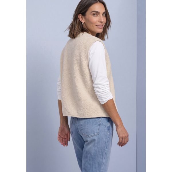Street One teddy gilet fawn beige 220315 17185