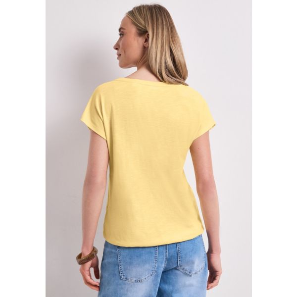 Street One detail shirt soft yellow 324997 17607