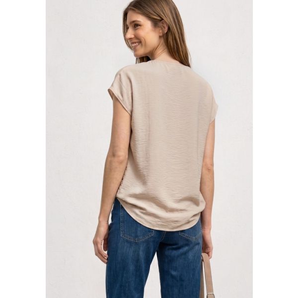 Street One shirt knoop detail clay sand 346815 177