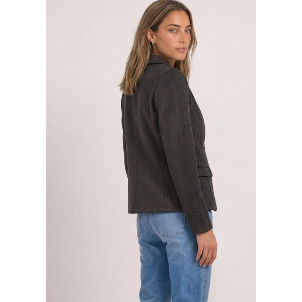 Street One jersey blazer black coffee 213112 17874