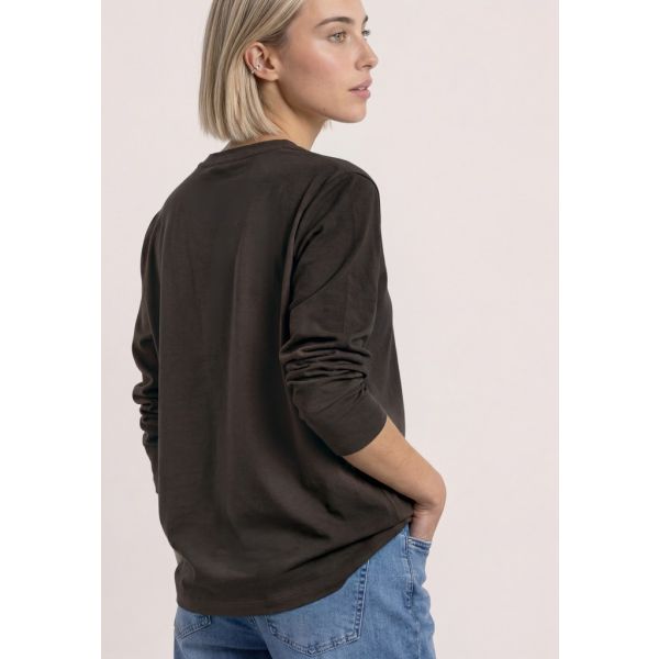 Street One knopen vest black coffee 325710 17874
