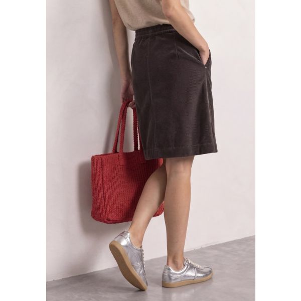 Street One corduroy rok black coffee 362021 17874