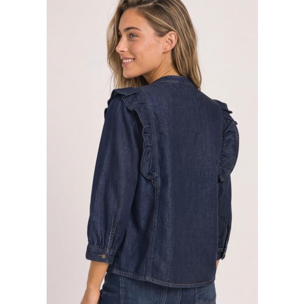 Street One denim blouse dark blue 346948 18265