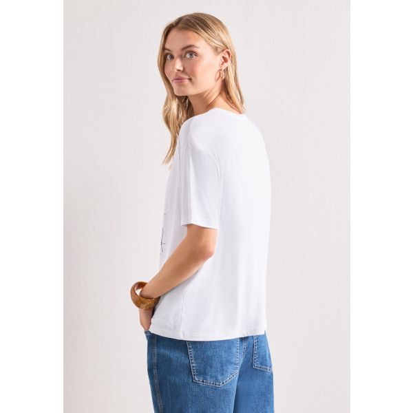 Street One print shirt white 325627 20000