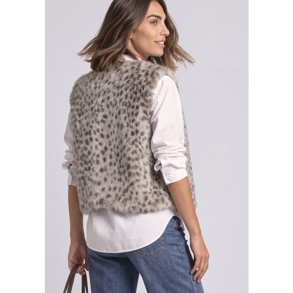 Street One fake fur vest clay sand 220337 27727
