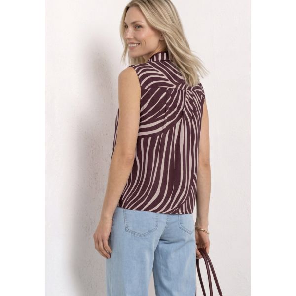 Street One print blouse rustic rouge 346733 27820