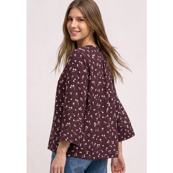 Street One print blouse rustic rouge 346939 27820