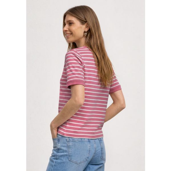 Street One streep shirt blush berry 325572 27846