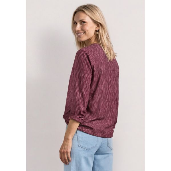 Street One 3/4 mouw print shirt berry 325621 27846