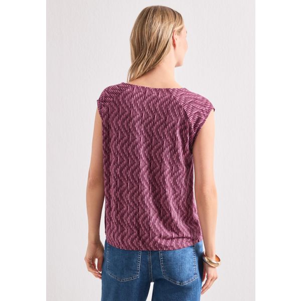 Street One print top blush berry 325634 27846