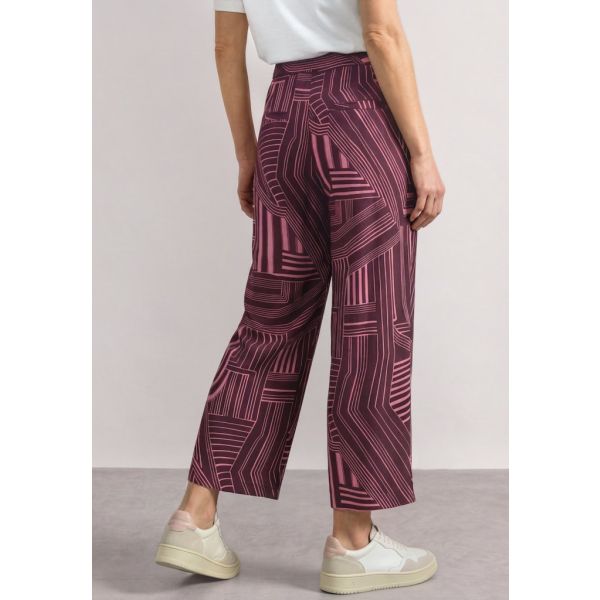 Street One print broek blush berry 381352 27846