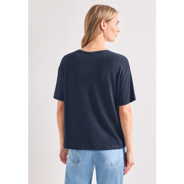 Street One print shirt darkest blue 325627 27915