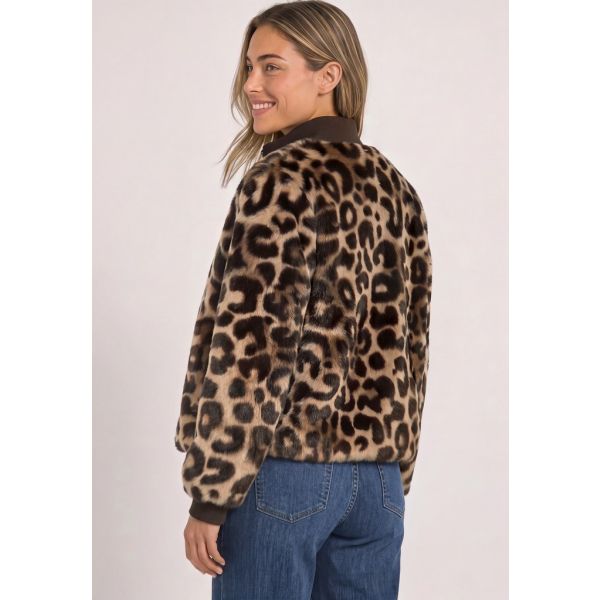 Street One animal print vest jas brown 213076 3711