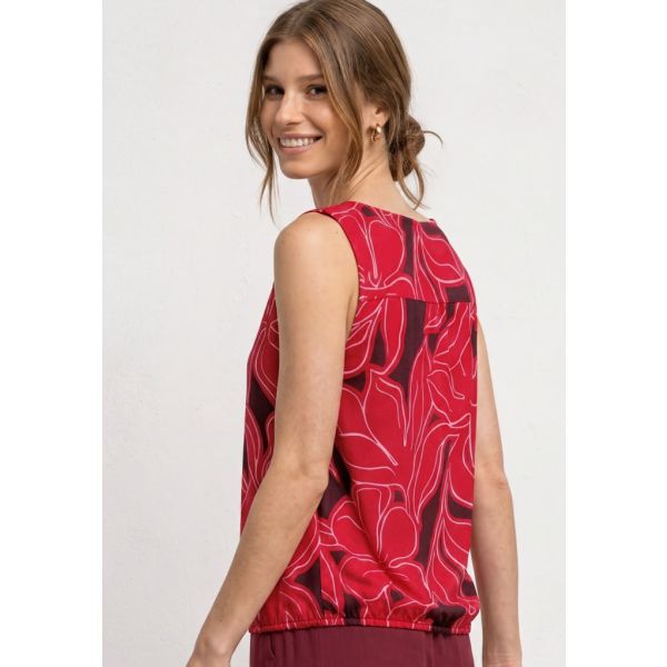 Street One print top salsa red 325459 37504