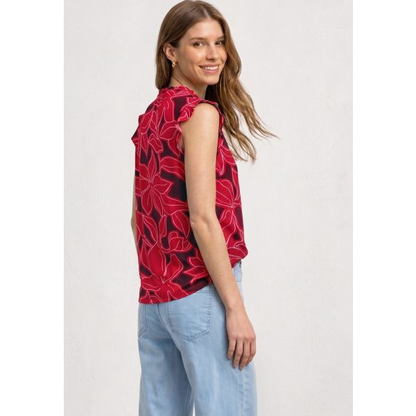 Street One print blouse salsa red 325461 37504