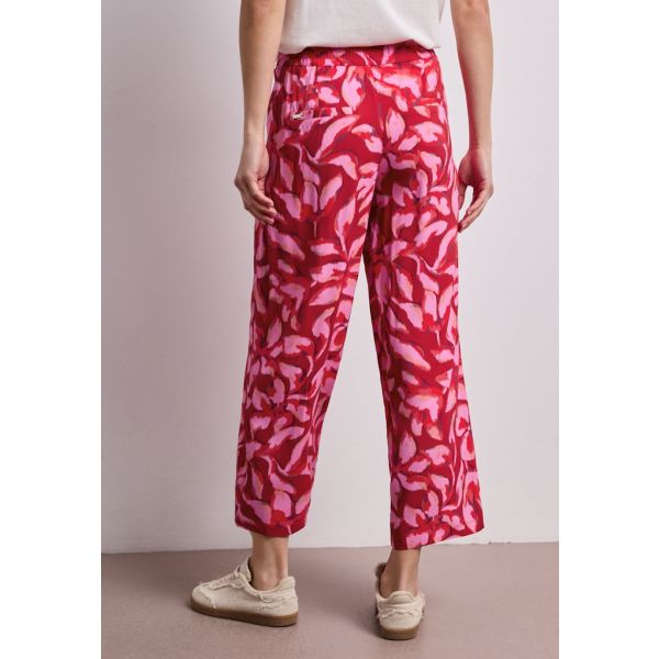 Street One print broek slasa red 380975 37504