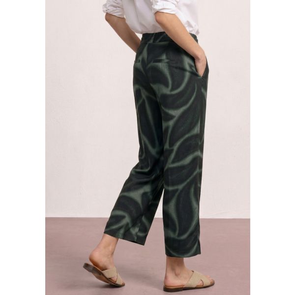 Street One print broek bound green 380975 37742